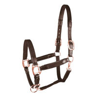 Produktbild von Waldhausen Star Halfter Mix Pferdehalfter aus Leder braun für Warmblut
