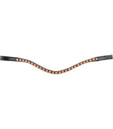 Produktbild von Waldhausen Star Trensenzaum aus Leder für Ponys in Schwarz mit Roségold