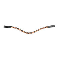 Produktbild von Waldhausen Star Trensenzaum aus Leder für Ponys in Schwarz mit Roségold