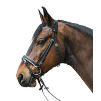 Produktbild von Waldhausen Star Trensenzaum Diamond Englisch Kombi Leder Weiß für Shetty