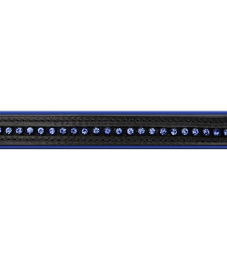 Waldhausen Star Trensenzaum Diamond Englisch Kombination Blau aus Kunstleder für Warmblut – Bild 1 von 4