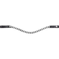 Produktbild von Waldhausen Stirnband X-Line Boost aus Leder für Vollblut in Schwarz oder Weiß