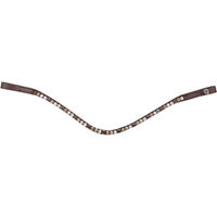 Produktbild von Waldhausen Stirnband X-Line Glam für Pferde in Braun mit Gold, Beige und Silber - 1 Stk.