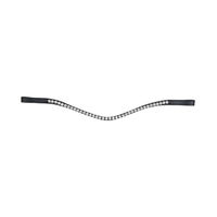 Produktbild von Waldhausen Stirnband X-Line Glam für Warmblut in Schwarz und Silber aus Kunstleder