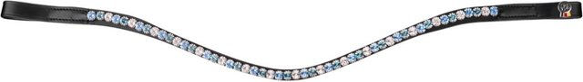 Waldhausen Stirnband X-Line Glam Stirnriemen Petrolblau Silber für Warmblut – Bild 1 von 1