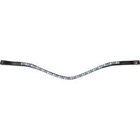 Produktbild von Waldhausen Stirnband X-Line Glam Stirnriemen Petrolblau Silber für Warmblut