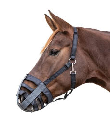 Produktbild von Waldhausen Textil Maulkorb für Warmblut in Schwarz