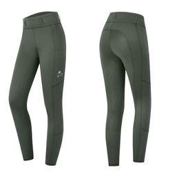 Produktbild von Waldhausen Thermo-Reitleggings ELLA Winter Reithose mit Fleece in Grün Größe 36
