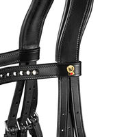 Produktbild von Waldhausen Trensenzaum S-Line Glamour für Vollblut in Schwarz mit Edelstahl
