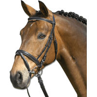 Produktbild von Waldhausen Trensenzaum Star Lifestyle aus Leder in Schwarz/Weiß Größe Cob