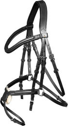 Waldhausen Trensenzaum X-Line Cancún Schwarz für Warmblut mit Edelstahl – Bild 1 von 6