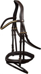 Waldhausen Trensenzaum X-Line Clincher für Warmblut in Braun mit Edelstahl – Bild 1 von 5