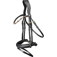 Produktbild von Waldhausen Trensenzaum X-Line Goldheart Leder Schwarz Pony
