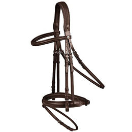 Waldhausen Trensenzaum X-Line Supersoft aus Leder in Braun für Warmblut – Bild 1 von 9