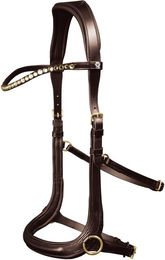 Waldhausen Trensenzaum XLine Sensation Gebisslos aus Leder für Ponys in Braun – Bild 1 von 4
