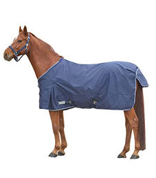Waldhausen WA Comfort Regendecke für Pferde mit Kreuzbegurtung Blau 145 cm – Bild 1 von 3