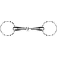 Produktbild von Waldhausen Wassertrense mit einfach gebrochenem 18 mm Hohlgebiss aus Edelstahl in Silber 13,5 cm