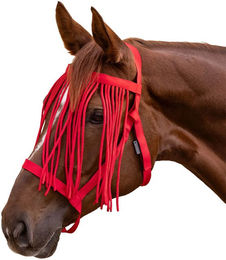 Waldhausen Weidehalfter mit Fliegenfransen für Pferde Vollblut Schwarz – Bild 1 von 4