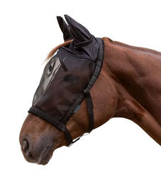 Waldhausen Weidehalfter mit Fliegenmaske für Ponys in Schwarz aus Polyester – Bild 1 von 8