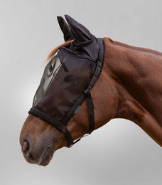 Waldhausen Weidehalfter mit Fliegenmaske für Warmblut in Schwarz aus Polyester – Bild 1 von 8