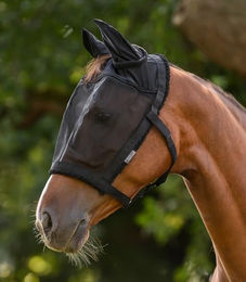 Waldhausen Weidehalfter mit Fliegenmaske für Warmblut in Schwarz aus Polyester – Bild 1 von 7