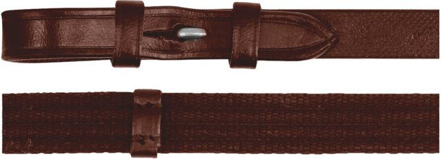 Waldhausen Wembley Anti-Slip-Gurtzügel aus Leder mit Haken in Braun für Warmblut/WB – Bild 1 von 4