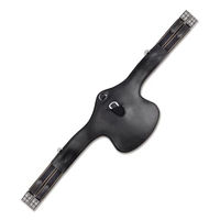Produktbild von Waldhausen Wembley Ledersattelgurt mit Bauchlatz in Schwarz - 135 cm