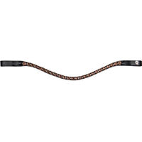 Produktbild von Waldhausen X-Line Boost Stirnband für Warmblut Pferde in Roségold aus Leder - 1 Stk.