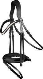 Waldhausen X-Line Evermore Trensenzaum aus Leder für Pferde in Schwarz – Bild 1 von 3