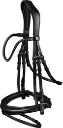 Waldhausen X-Line Favourite Trensenzaum für Vollblut in Schwarz mit Edelstahlgebiss – Bild 1 von 13