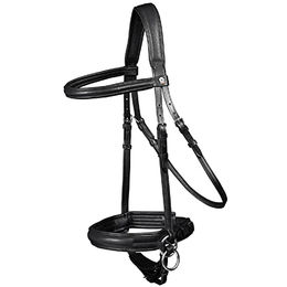 Waldhausen X-Line Gebissloser Trensenzaum Supersoft für Warmblut in Schwarz – Bild 1 von 4