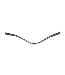 Waldhausen X-Line Glam Stirnband aus Leder in Schwarz mit Strass für Vollblut – Bild 1 von 7