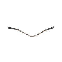 Produktbild von Waldhausen X-Line Glam Stirnband aus Leder in Schwarz mit Strass für Vollblut