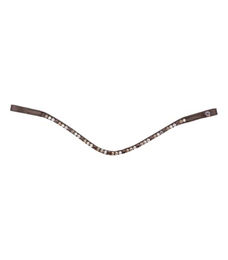 Waldhausen X-Line Glam Stirnband für Vollblut in Braun aus Kunstleder – Bild 1 von 5