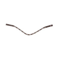 Produktbild von Waldhausen X-Line Glam Stirnband für Vollblut in Braun aus Kunstleder