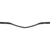 Produktbild von Waldhausen X-Line Glam Stirnband für Vollblut in Schwarz aus Kunstleder