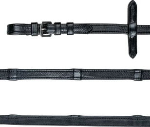 Waldhausen X-Line Gummi-Lederzügel Schwarz für Pferde – Bild 1 von 2