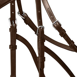 Waldhausen X-Line Hackamore Trensenzaum aus Leder für Warmblut in Braun – Bild 1 von 5