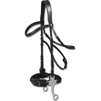 Produktbild von Waldhausen X-Line Hackamore Trensenzaum aus Leder für Warmblut in Schwarz