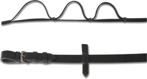 Waldhausen X-Line Jagdreiterzügel aus Leder in Schwarz 19mm – Bild 1 von 2