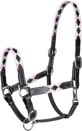 Waldhausen X-Line Polo Lederhalfter für Ponys in Rosa/Beige – Bild 1 von 4