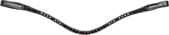 Waldhausen X-Line Shine Stirnband für Pferde aus Kunstleder in Schwarz – Bild 1 von 3