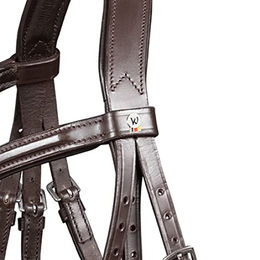 Waldhausen X-Line Standard Trensenzaum Cancún für Warmblut in Braun mit Edelstahl – Bild 1 von 4