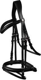 Waldhausen X-Line Trensenzaum Stockholm für Warmblut in Schwarz mit Edelstahlbeschlägen – Bild 1 von 5