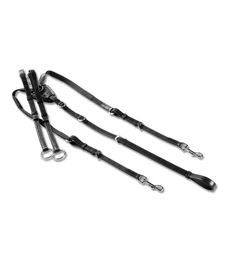 Waldhausen X-Line Vorderzeug aus Leder mit Elastic für Pony in Schwarz – Bild 1 von 3