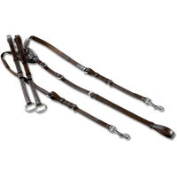 Produktbild von Waldhausen X-Line Vorderzeug aus Leder mit Elastic Hilfszügel Braun für Warmblut