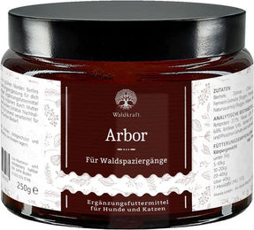 Produktbild von Waldkraft Arbor Haut-Fell-Supplement für Hunde zur Unterstützung von Haut und Fell 250g