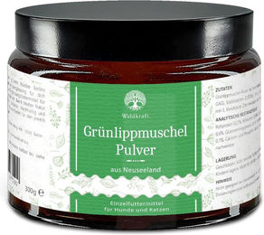 Produktbild von Waldkraft Grünlippmuschelpulver Vollfett 3% Gelenk-Supplement für Gelenke und Knochen 300g