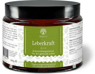 Produktbild von Waldkraft Leberkraft Kräutermischung zur Unterstützung von Leber, Niere und Verdauung für Hunde 200g
