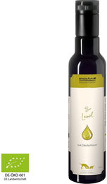 Produktbild von Waldläufer Bio-Leinöl kaltgepresst für Haut, Fell, Herz und Nieren 250g